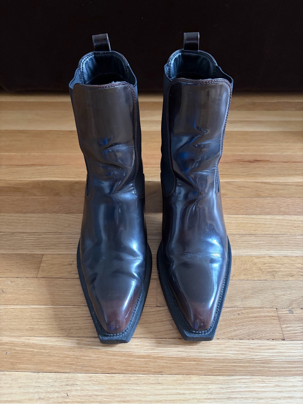 Circus by Sam Edelman Brown Pointed-Toe Chelsea Boots